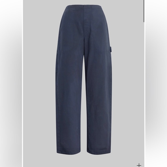 LESET Pants - LESET Navy Wide-Leg Utility Trousers